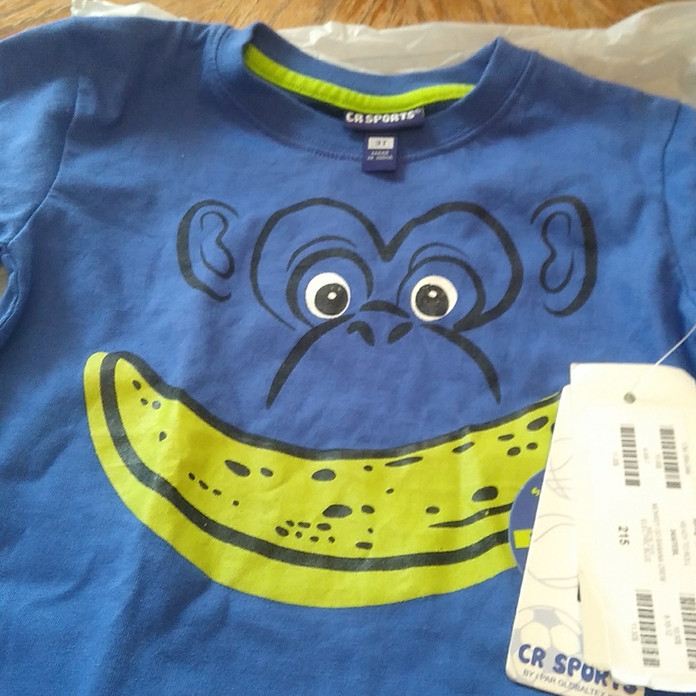 New monkey go banana crew shirt
